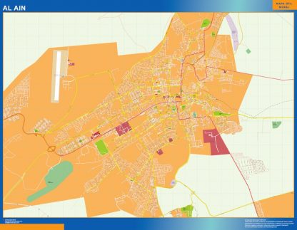 Al Ain wandkaarten Emiraten