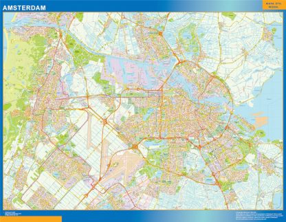 Amsterdam wandkaarten in Netherlands