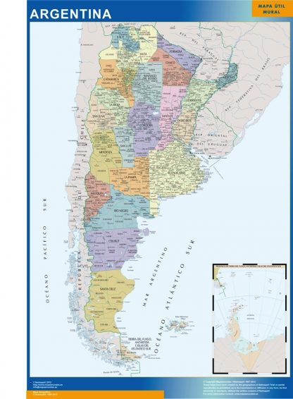 Argentina wandkaarten