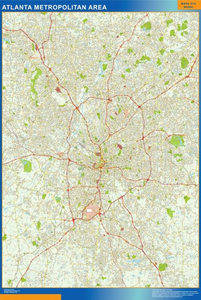 Atlanta wandkaarten