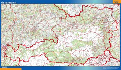Oostenrijk wandkaarten