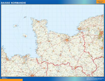 Baisse Normandie gelamineerd wandkaarten