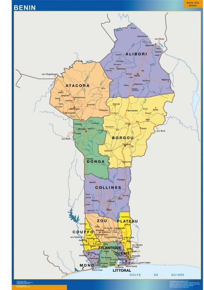 Benin wandkaarten