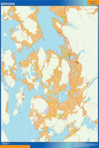 Bergen wandkaarten in Norway