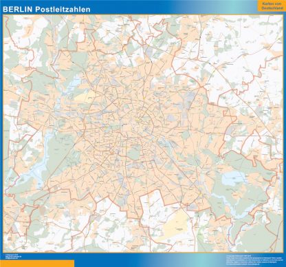 Berlin zip codes wandkaarten