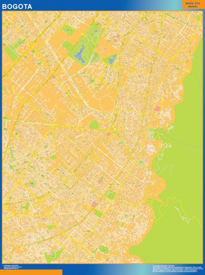 Bogota Centro wandkaarten Colombia