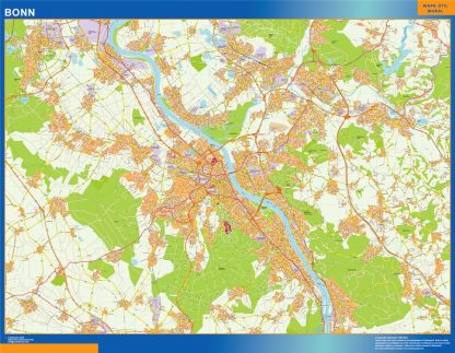 Bonn wandkaarten Duitsland
