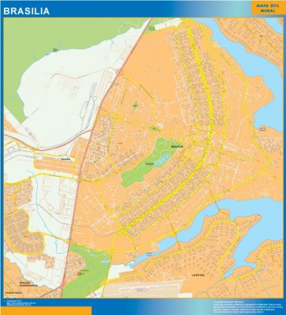 Brasilia wandkaarten