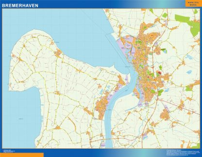 Bremerhaven wandkaarten Duitsland