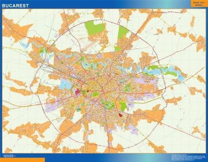 Bucarest wandkaarten