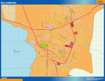 Bujumbura wandkaarten