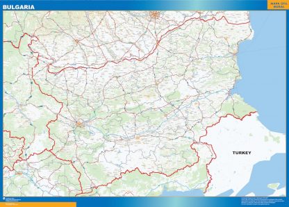 Bulgaria wandkaarten