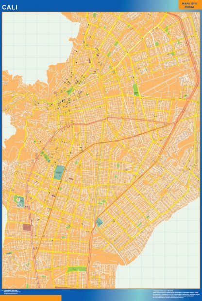 Cali wandkaarten Colombia