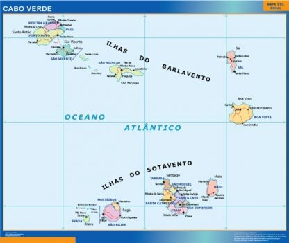 Cape Verde wandkaarten