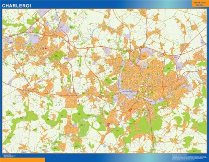 Charleroi wandkaarten België