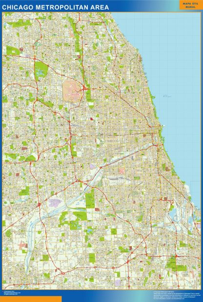 Chicago wandkaarten