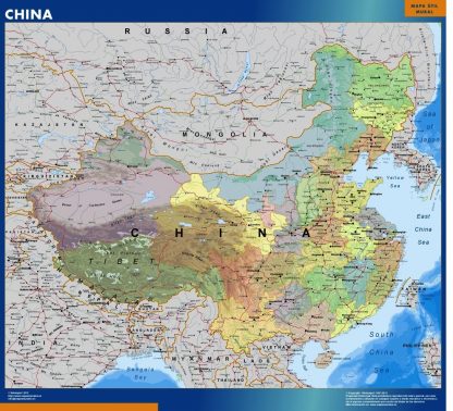 China wandkaarten