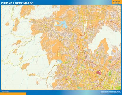 Ciudad Lopez Mateo wandkaarten Mexico