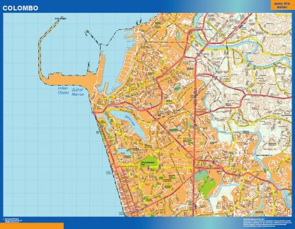 Colombo gelamineerd wandkaarten