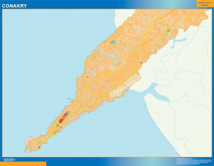 Conakry wandkaarten
