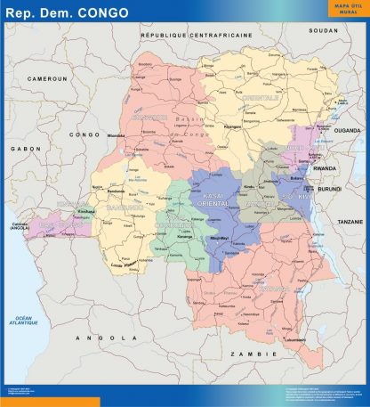 Congo wandkaarten