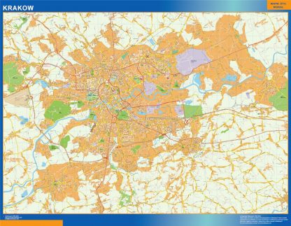 Cracovia wandkaarten Polen