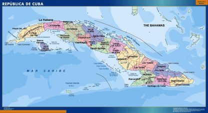 Cuba wandkaarten