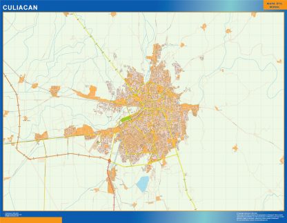 Culiacan wandkaarten Mexico