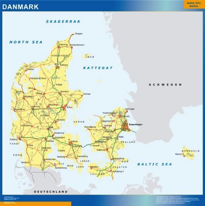 Denemarken wandkaarten