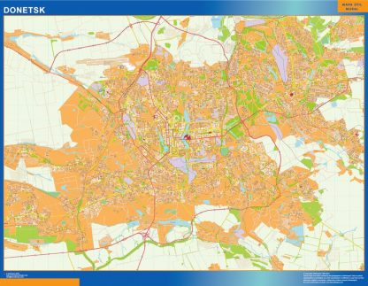 Donetsk wandkaarten Oekraïne