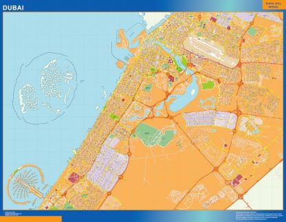 Dubai wandkaarten Emiraten