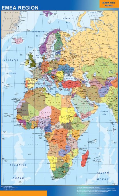 EMEA wandkaarten