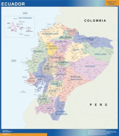 Ecuador wandkaarten