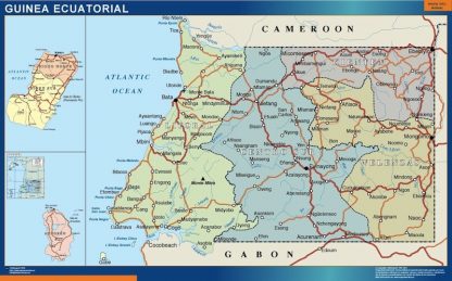 Equatorial Guinea wandkaarten