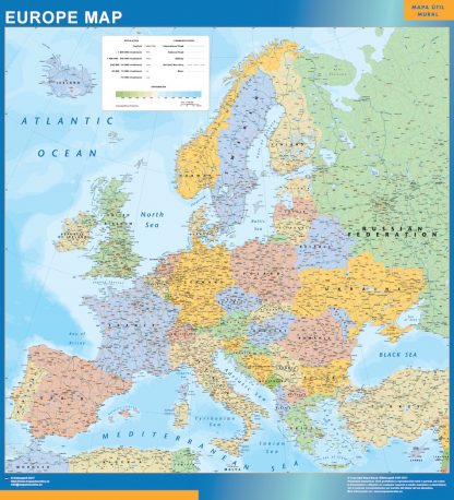 Europe political wandkaarten