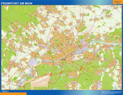 Frankfurt Am Main wandkaarten Duitsland