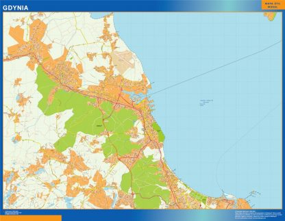 Gdynia wandkaarten Polen