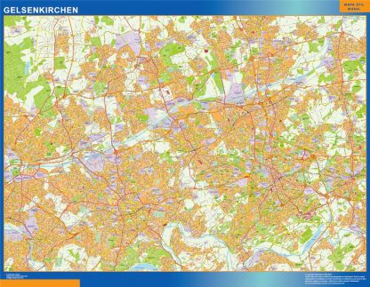 Gelsenkirchen wandkaarten Duitsland