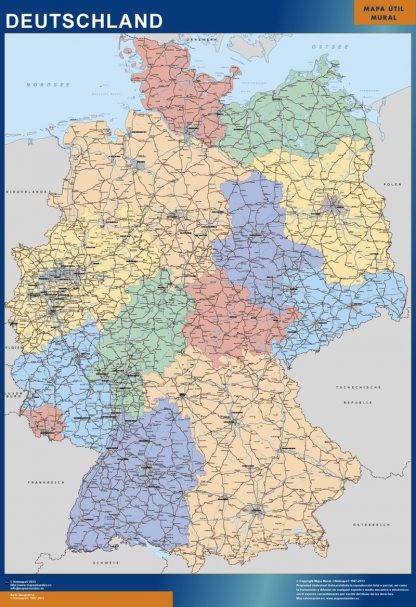 Duitsland wandkaarten