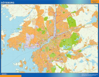 Goteborg wandkaarten in Sweden
