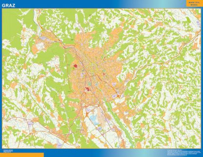 Graz wandkaarten Oostenrijk