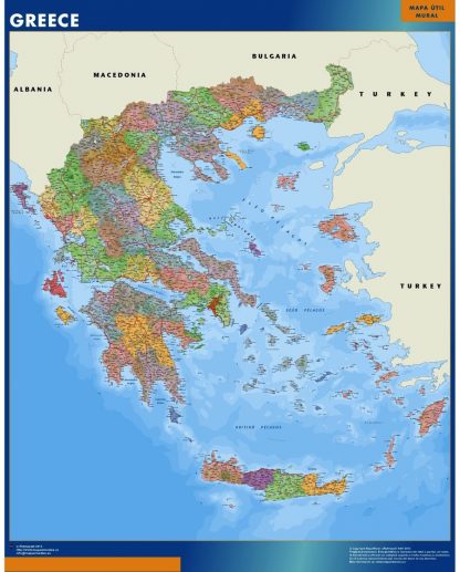 Griekenland wandkaarten