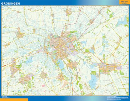 Groningen wandkaarten in Netherlands
