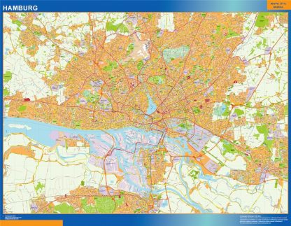 Hamburg wandkaarten Duitsland