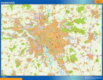 Hannover wandkaarten Duitsland