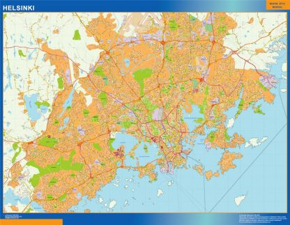 Helsinki wandkaarten Finland