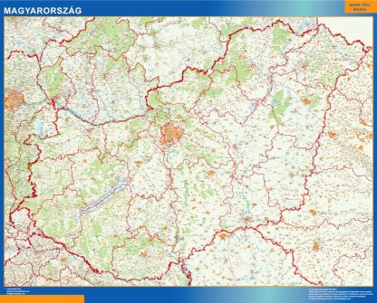 Hungary wandkaarten