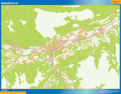 Innsbruck wandkaarten Oostenrijk