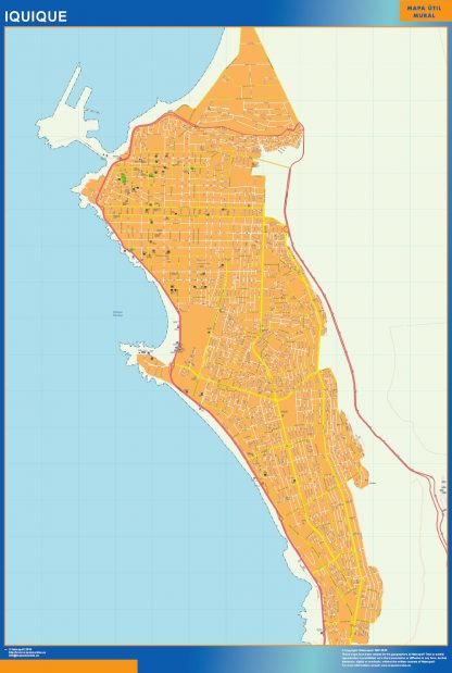 Iquique wandkaarten Chili