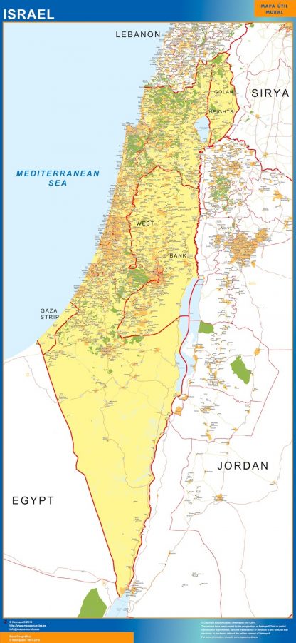 Israel wandkaarten
